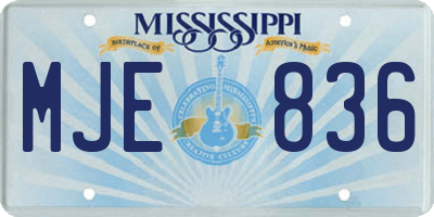 MS license plate MJE836
