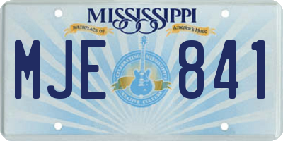 MS license plate MJE841