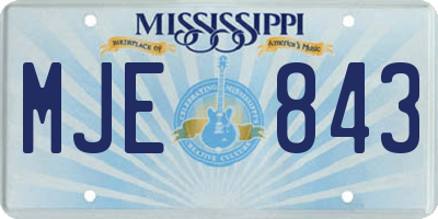 MS license plate MJE843