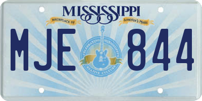 MS license plate MJE844