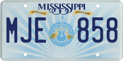 MS license plate MJE858