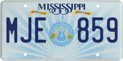 MS license plate MJE859