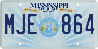 MS license plate MJE864