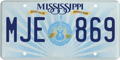 MS license plate MJE869