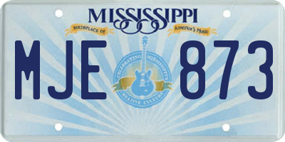 MS license plate MJE873
