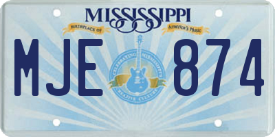 MS license plate MJE874