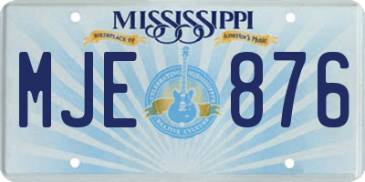 MS license plate MJE876