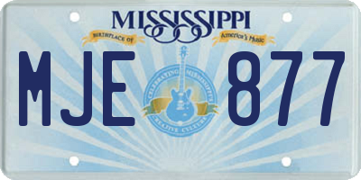 MS license plate MJE877