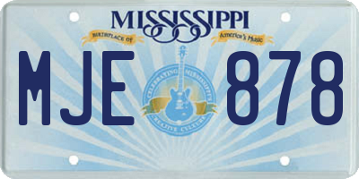 MS license plate MJE878