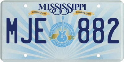 MS license plate MJE882