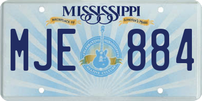 MS license plate MJE884