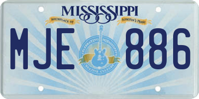 MS license plate MJE886