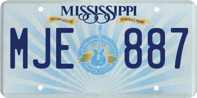 MS license plate MJE887