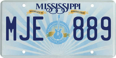 MS license plate MJE889