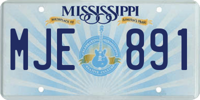MS license plate MJE891