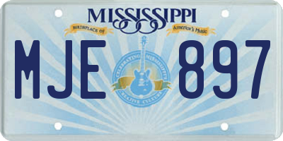 MS license plate MJE897