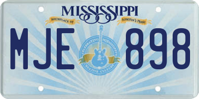 MS license plate MJE898