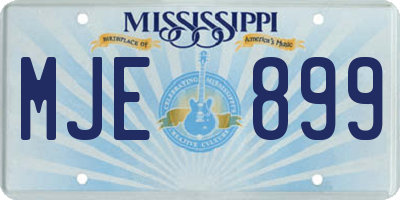 MS license plate MJE899