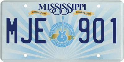 MS license plate MJE901