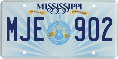 MS license plate MJE902