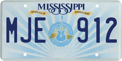 MS license plate MJE912