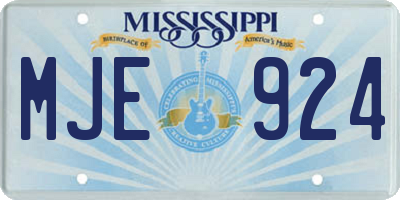 MS license plate MJE924