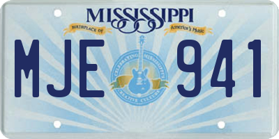 MS license plate MJE941
