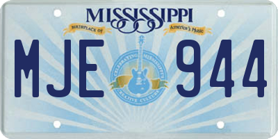 MS license plate MJE944
