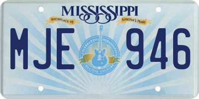MS license plate MJE946