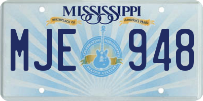 MS license plate MJE948