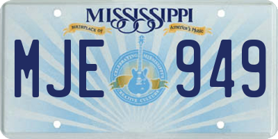 MS license plate MJE949
