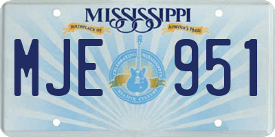 MS license plate MJE951