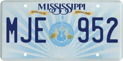 MS license plate MJE952