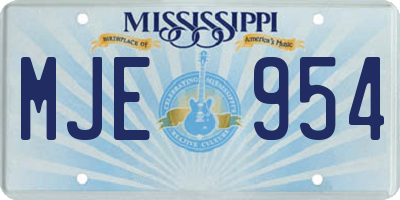 MS license plate MJE954