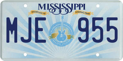 MS license plate MJE955