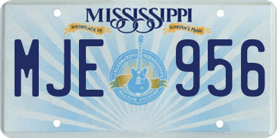 MS license plate MJE956