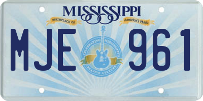 MS license plate MJE961