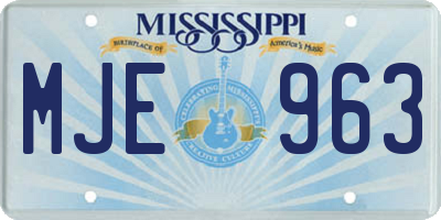 MS license plate MJE963
