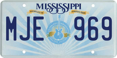 MS license plate MJE969