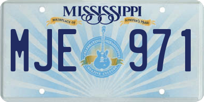 MS license plate MJE971