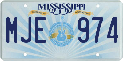 MS license plate MJE974