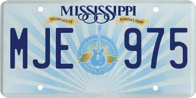 MS license plate MJE975
