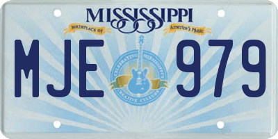 MS license plate MJE979