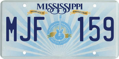 MS license plate MJF159