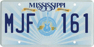 MS license plate MJF161
