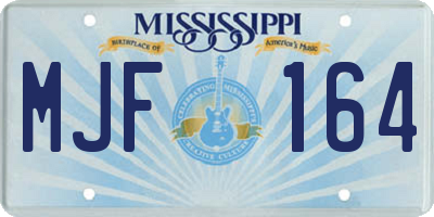 MS license plate MJF164