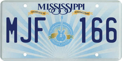 MS license plate MJF166