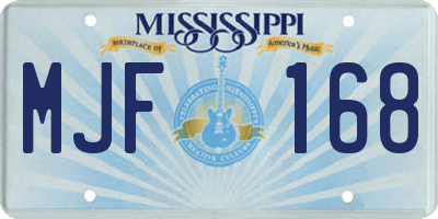 MS license plate MJF168