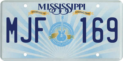 MS license plate MJF169