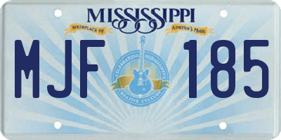 MS license plate MJF185